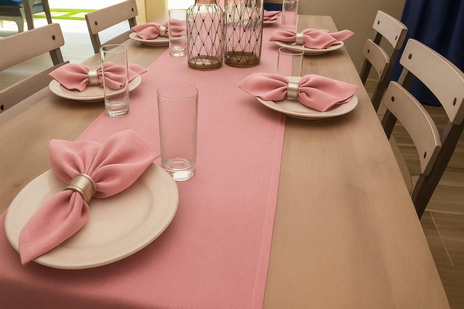 CAMINO DE TELA DE LINO ROSITA BEBE