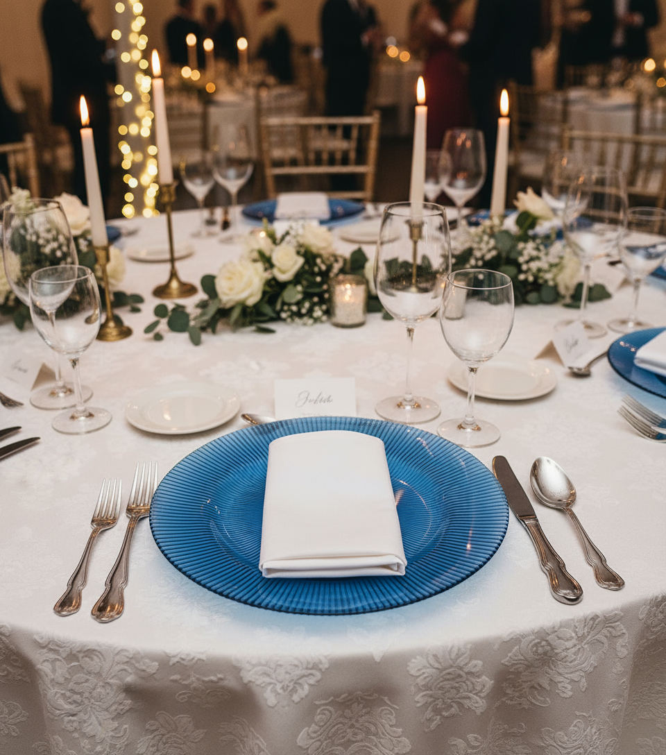 PLATO BASE AZUL TRANS